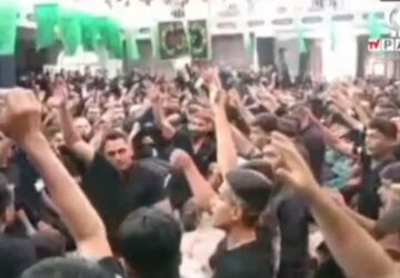 برگزاری مراسم سقاخوانی در حسینیه ابوالفضل شهر بادرود 