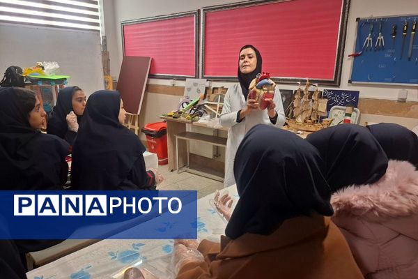 کارگاه تشریح قلب برای دانش آموزان فرزانگان شهرستان ملارد