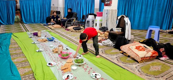 برگزاری مراسم اعتکاف پدر پسری در مسجد جامع آشخانه
