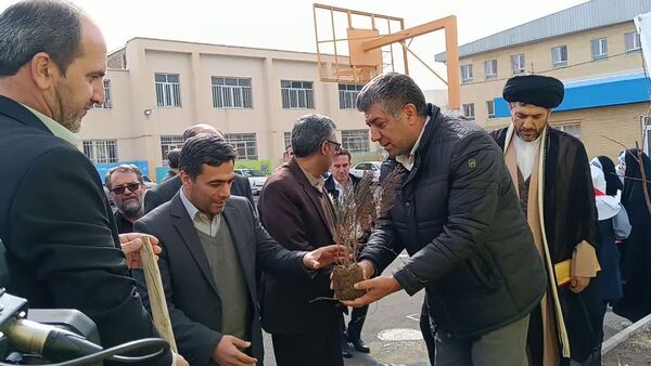 مراسم درخت‌کاری در زنجان