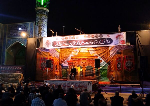 مراسم عزاداری سیدالشهدا در کنار مزار شهدای گمنام نیشابور