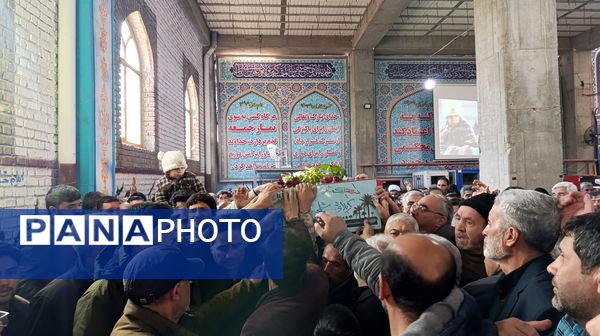 مراسم استقبال از پیکر شهید گمنام خوشنام فاطمی در مسجد جامع نیشابور 