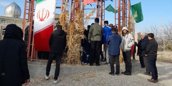 مراسم بزرگداشت سومین روز تدفین شهید گمنام در شهر قاضی