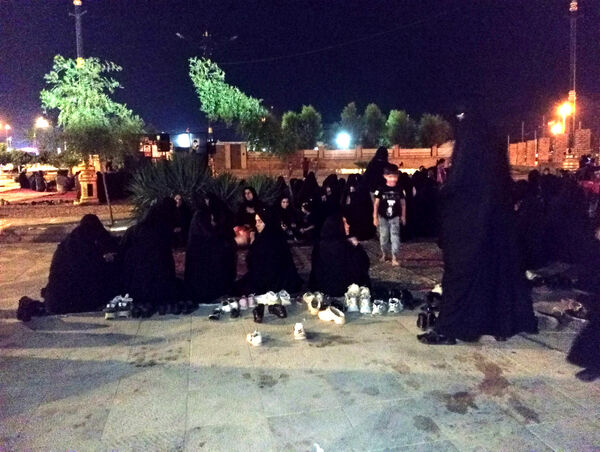 عزاداری هیات انصارالمهدی شهر جعفریه قم در یادمان شهدای گمنام 