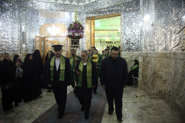 جشن عید مبعث در شب و روز بارانی حرم حضرت معصومه(س)