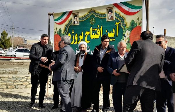 افتتاح پروژه سنگ‌چینی رودخانه فصلی شهر پالیز