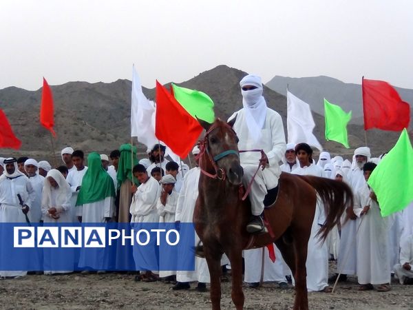 بازسازی واقعه عظیم «غدیر خم» در شهرستان بشاگرد 