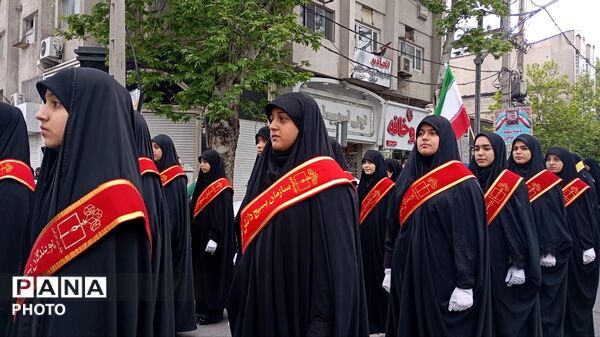 رژه اقتدار دختران معصومی در گرگان