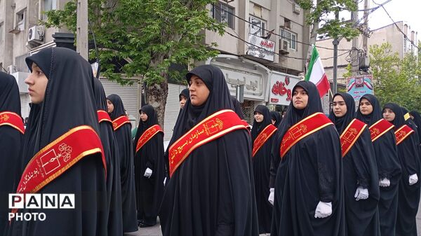 رژه اقتدار دختران معصومی در گرگان