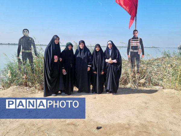 حضور دانش‌آموزان دبیرستان شهیده معصومه قزوینی در اردوی راهیان نور جنوب