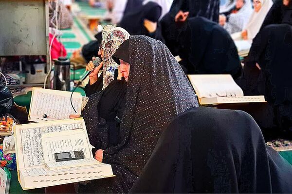مراسم معنوی اعتکاف در مسجد سیدالشهدا شهرستان باشت