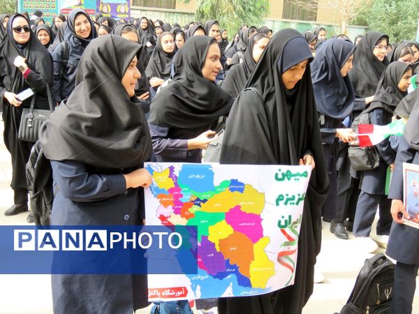 نواخته شدن زنگ مهر در مدارس شهرستان خلیل‌آباد 