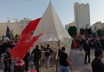 حماسه عاشورا در میدان بیت‌المقدس مشهد زنده شد