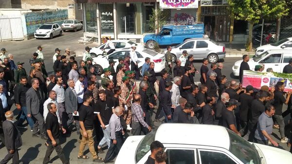 مراسم تشییع پیکر شهید جانباز «علی رفیعی» در کاشمر 