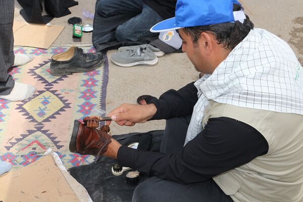 برپایی موکب سازمان دانش آموزی استان اردبیل در مراسم دلدادگان حسینی