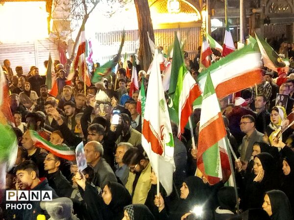 حضور حماسی مردم شهرستان نیشابور در اجتماع بیستمین شب