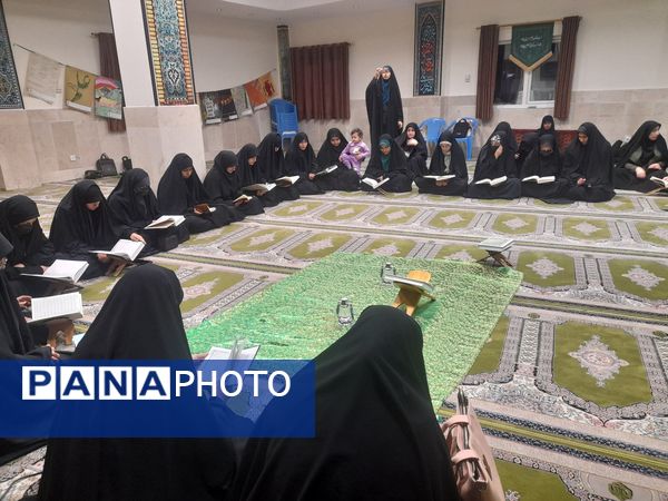 جزء خوانی قرآن کریم در حوضه بسیج خواهران آشخانه