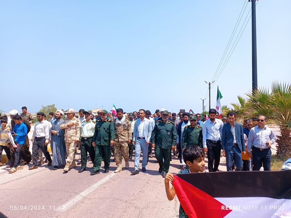 حضور پُر‌شور مردم بوموسی در راهپیمایی روز قدس