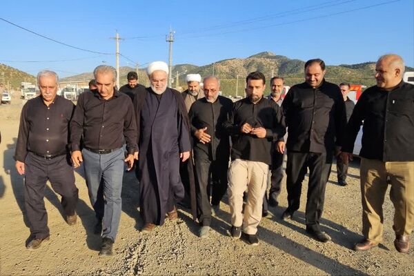 بازدید میدانی نماینده ولی‌فقیه و مدیر سازمان دانش‌آموزی استان کردستان از محل موکب‌های مستقر در مرز باشماق مریوان