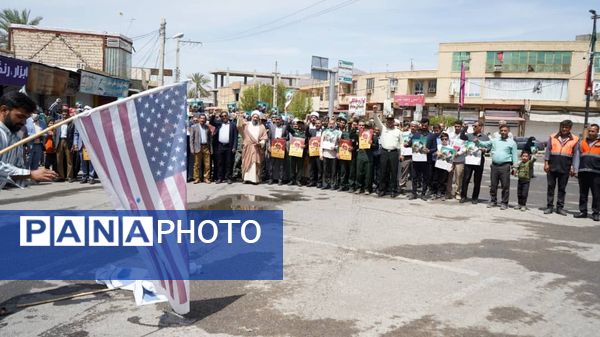 حضور پرشور مردم حاجی‌آباد در راهپیمایی روز قدس