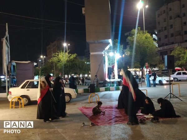 گذری در تجمع مردم محله خیابان شهید مدرس مشهد
