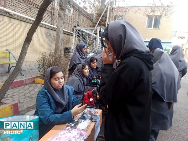 بازارچه کسب و کار دانش آموزی در دبیرستان دخترانه۱۳آبان 