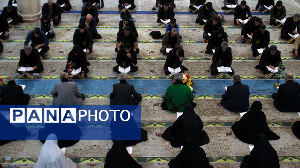 جزء خوانی قرآن کریم در حسینیه اعظم زنجان 