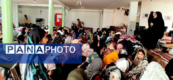 مراسم اعتکاف مادر دختری در مسجد صاحب الزمان آشخانه