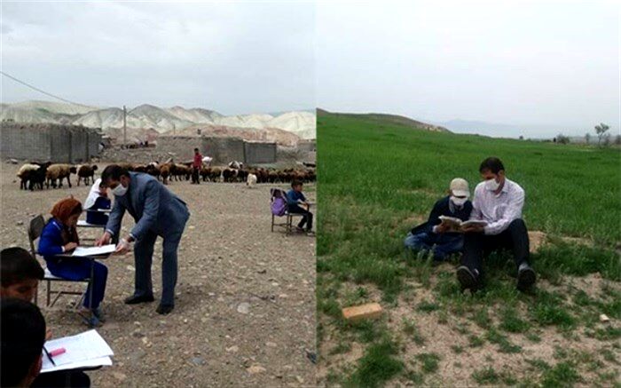 "کرونا، عشق ، معلم "، مشق این روزهای دانش آموزان روستایی