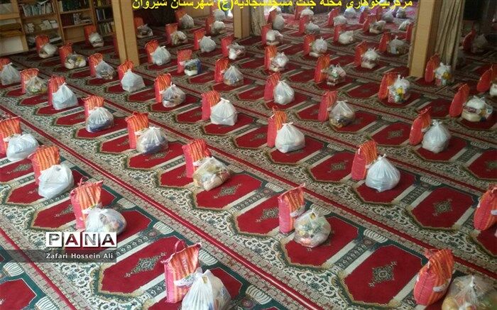 توزیع195سبدغذایی و بهداشتی توسط مرکزنیکوکاری محله جنت شیروان