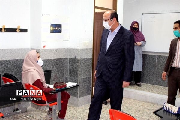 بازدید مدیرکل آموزش و پرورش استان بوشهر از بازگشایی دبیرستان شهیده سهام خیام بوشهر