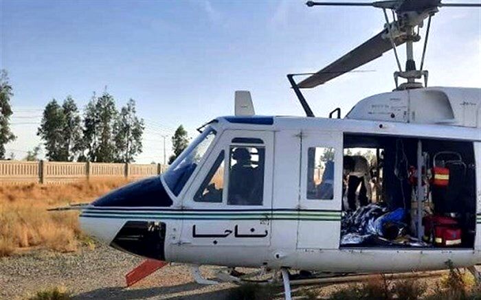 سوختگی شدید ۳ نفر بر اثر تصادف موتورسیلکت با اتوبوس + تصاویر