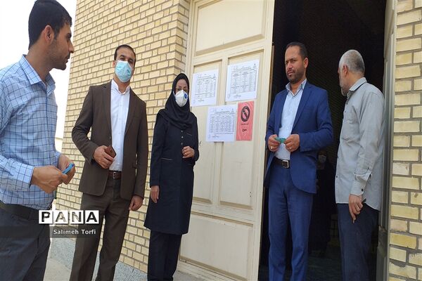 بازدید ازحوزه‌های امتحانی جهت آماده سازی و برگزاری امتحانات نهایی دوازدهم درشهرستان حمیدیه