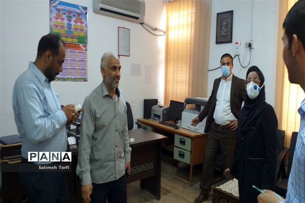 بازدید ازحوزه‌های امتحانی جهت آماده سازی و برگزاری امتحانات نهایی دوازدهم درشهرستان حمیدیه