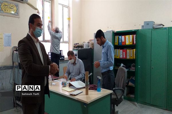 بازدید ازحوزه‌های امتحانی جهت آماده سازی و برگزاری امتحانات نهایی دوازدهم درشهرستان حمیدیه