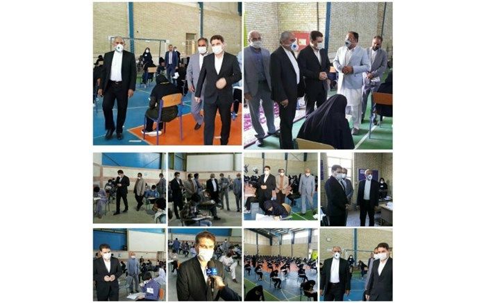 بازدید معاون سیاسی اجتماعی استاندار و فرماندار زاهدان از حوزه های امتحان نهایی