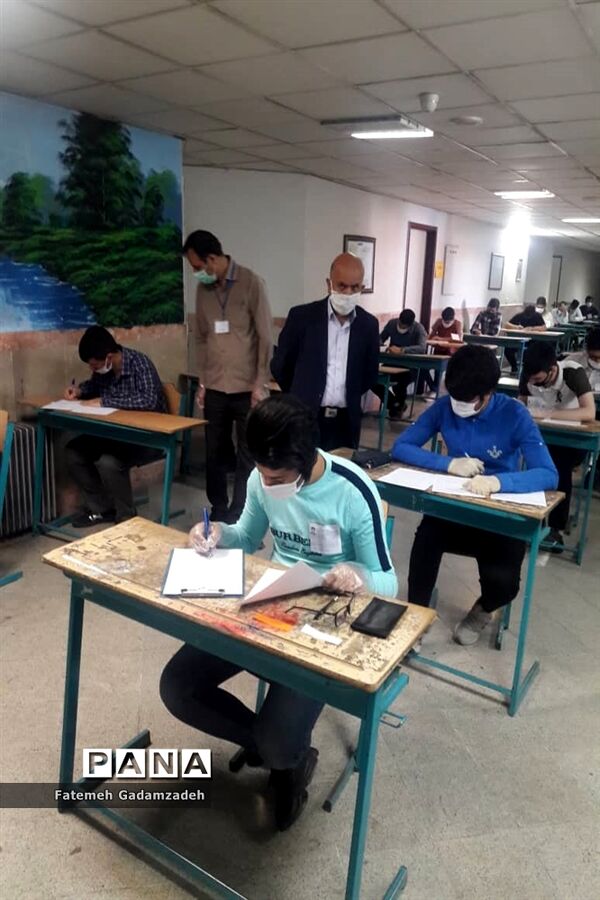 برگزاری امتحانات پایه دوازدهم با رعایت پروتکل‌های بهداشتی در اسلامشهر