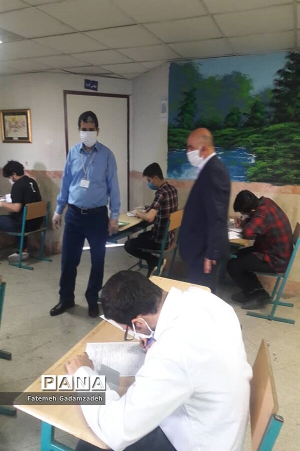 برگزاری امتحانات پایه دوازدهم با رعایت پروتکل‌های بهداشتی در اسلامشهر