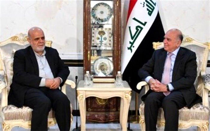 وزیر خارجه عراق و سفیر ایران در بغداد با یکدیگر دیدار کردند