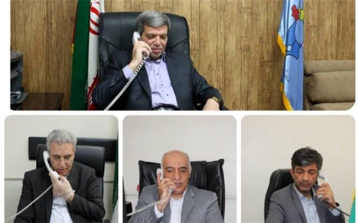 تماس تلفنی رئیس و اعضای شورای معاونان سازمان آموزش و پرورش استثنایی با معلمان نمونه استانی