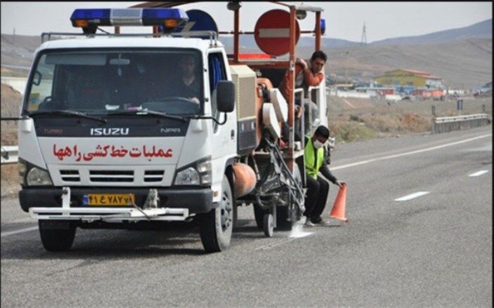 اتمام عملیات خط کشی محور  رامشار - شهر سوخته