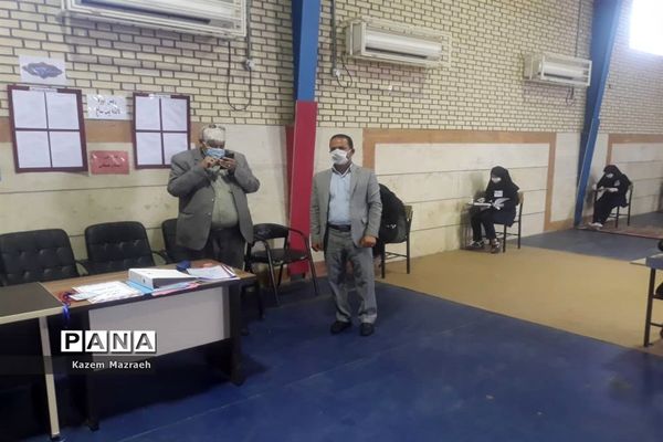 برگزاری امتحانات نهایی دوازدهم متوسطه دخترانه درسالن ورزشی حجاب  شهرستان حمیدیه