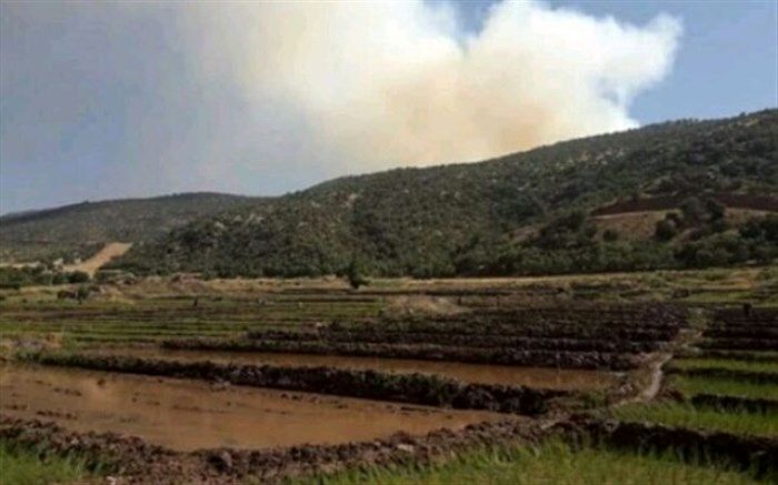 حریق در جنگل‌های منطقه سادات محمودی شهرستان دنا