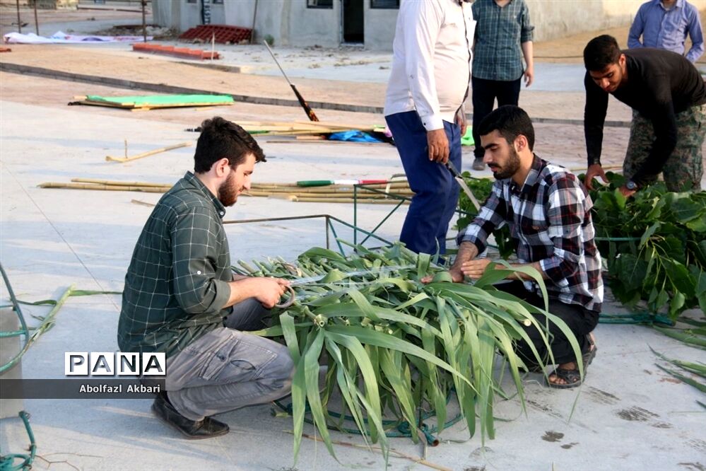 آماده‌سازی شب وداع با پیکر شهدای مدافع حرم در مرکز فرهنگی دفاع مقدس استان مازندران