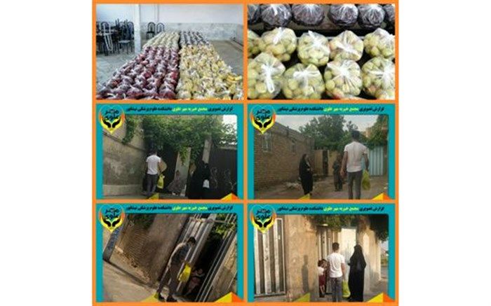 توزیع ۸۸ بسته میوه در بین خانواده های کم بضاعت نیشابوری