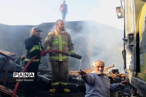 آتش سوزی ۴ خانه در شهرستان بندرگز