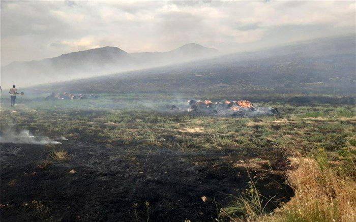 ۴۰ هکتار از مراتع روستای چمرود و ترکانده در آتش سهل انگاری سوخت