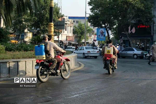 ضدعفونی معابر قائم‌شهر
