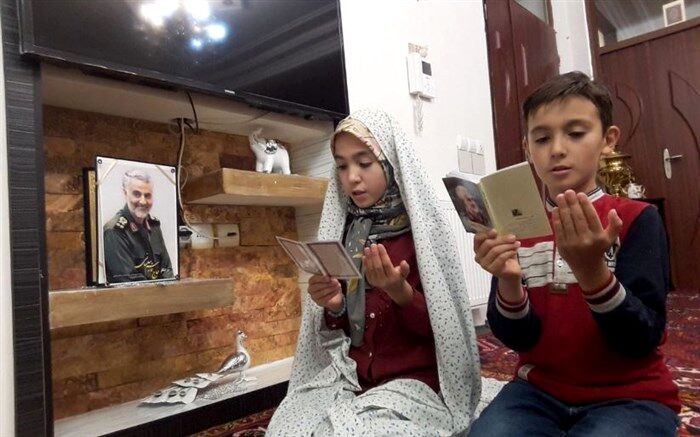 قرائت روزانه دعای هفتم صحیفه سجادیه توسط خواهر و برادر حافظ قرآن