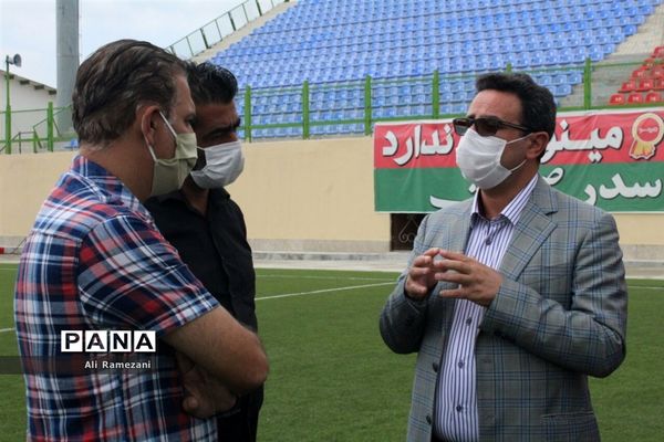 بازدید مدیرکل ورزش و جوانان مازندران از ورزشگاه شهید وطنی قائم‌شهر